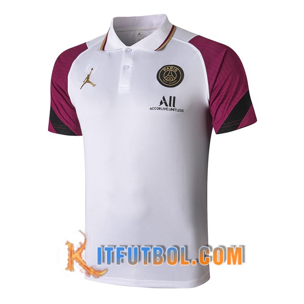 Nueva Polo Futbol Paris PSG Blanco 20/21