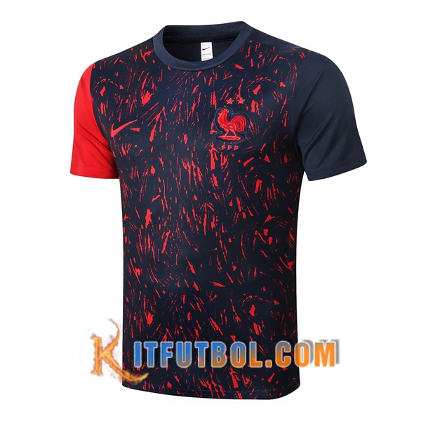 Camisetas de entrenamiento Francia Roja Negro 20/21
