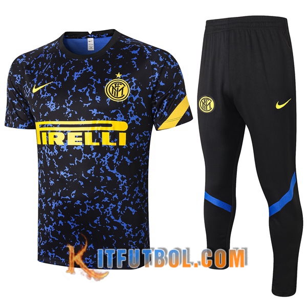 Camisetas de entrenamiento Inter Milan + Pantalones Azul 20/21