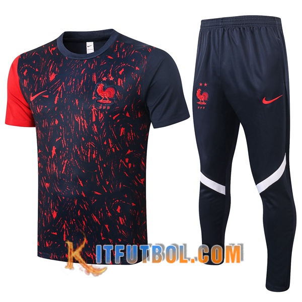 Camisetas de entrenamiento Francia + Pantalones Negro 20/21