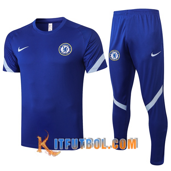 Camisetas de entrenamiento FC Chelsea + Pantalones Azul 20/21