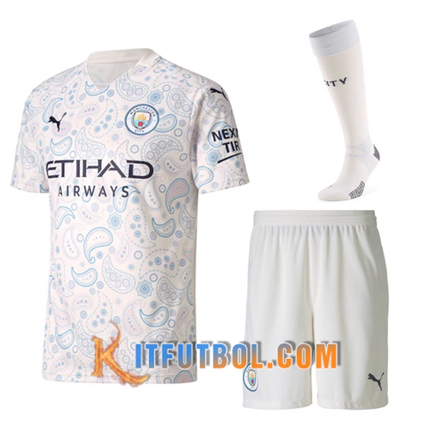 Traje Camisetas Futbol Manchester City Tercera (Cortos+Calcetines) 20/21