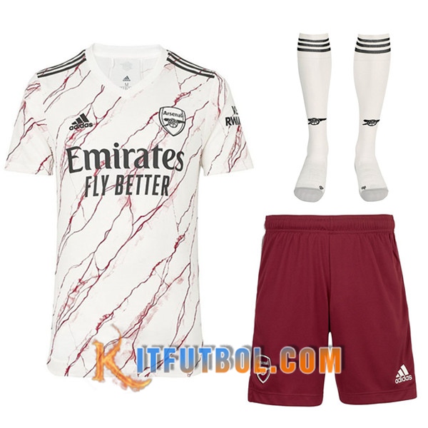 Traje Camisetas Futbol Arsenal Segunda (Cortos+Calcetines) 20/21