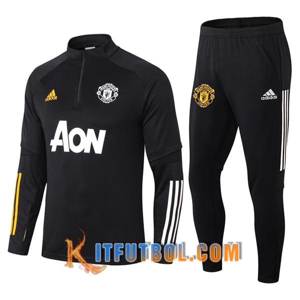 Nueva Chandal Futbol + Pantalones Manchester United Negro 20/21
