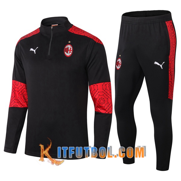 Nueva Chandal Futbol + Pantalones Milan AC Negro 20/21