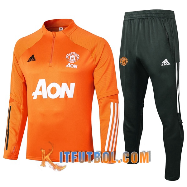 Nueva Chandal Futbol + Pantalones Manchester United Naranja 20/21