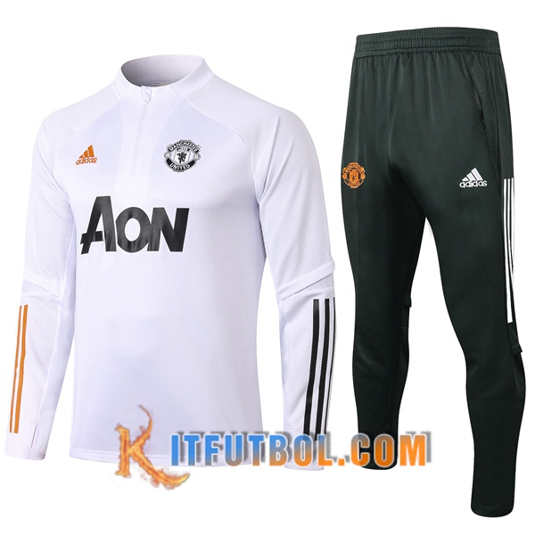 Nueva Chandal Futbol + Pantalones Manchester United Blanco 20/21