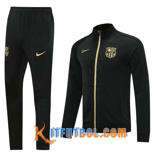 Nueva Chandal Futbol - Chaqueta + Pantalones FC Barcelona Negro 20/21
