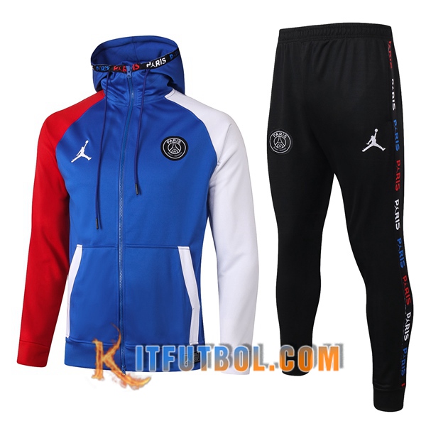 Nueva Chandal Futbol - Chaqueta con capucha + Pantalones Pairis PSG Jordan Azul 20/21