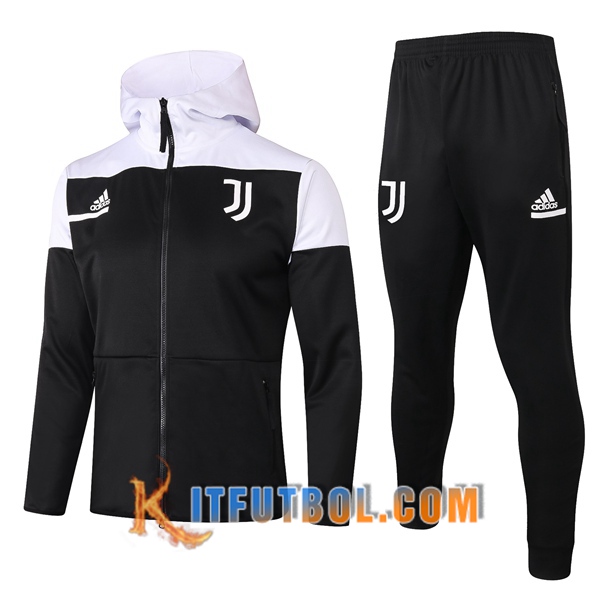 Nueva Chandal Futbol - Chaqueta con capucha + Pantalones Juventus Negro 20/21