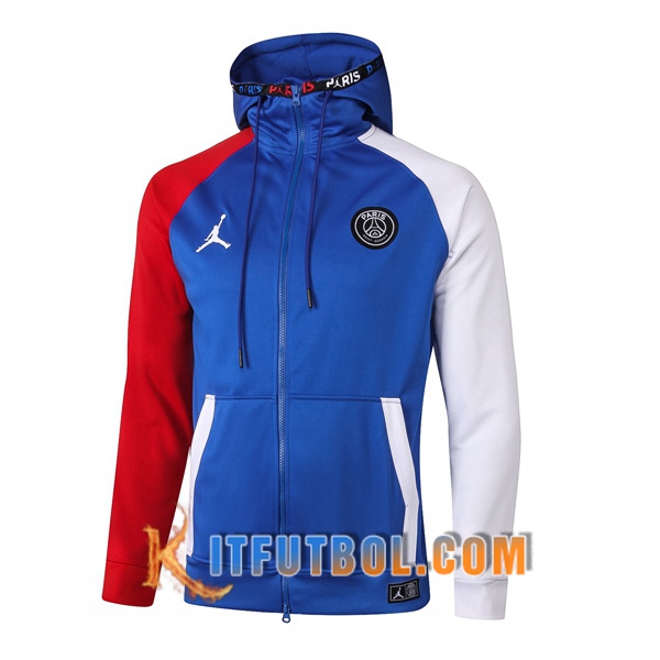 Nueva Chaqueta Futbol Con Capucha Pairis PSG Jordan Azul 20/21