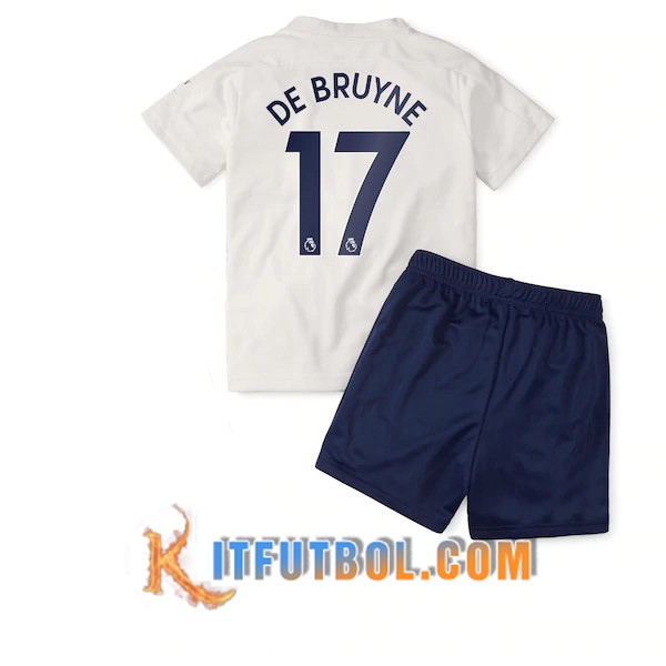 Camisetas Futbol Manchester City (De Bruyne 17) Ninos Tercera 20/21