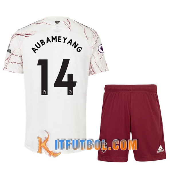 Camisetas Futbol Arsenal (Aubameyang 14) Ninos Segunda 20/21