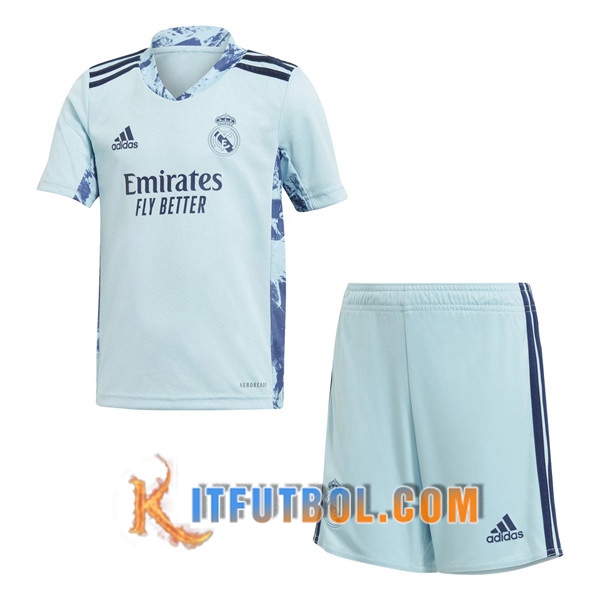 Camisetas Futbol Real Madrid Ninos Portero Azul 20/21
