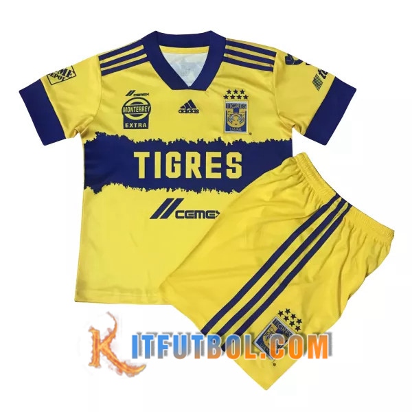Camisetas Futbol Tigres UANL Ninos Primera 20/21