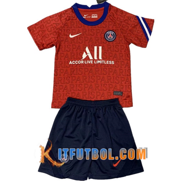 Camisetas Futbol PSG Ninos Entrenamiento Roja 20/21
