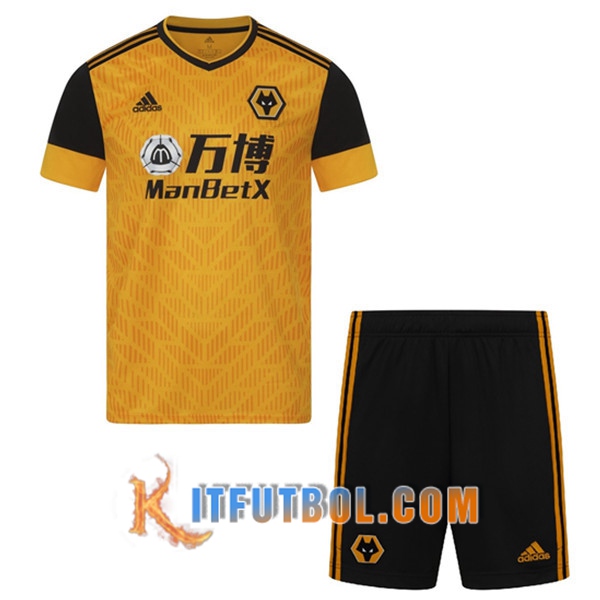 Nueva Camisetas Futbol Wolves Ninos Primera 20/21