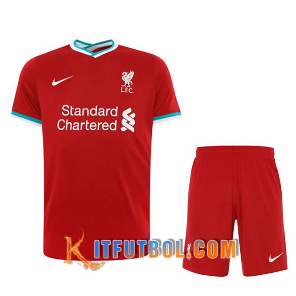 Traje Camisetas Futbol FC Liverpool Primera + Cortos 20/21