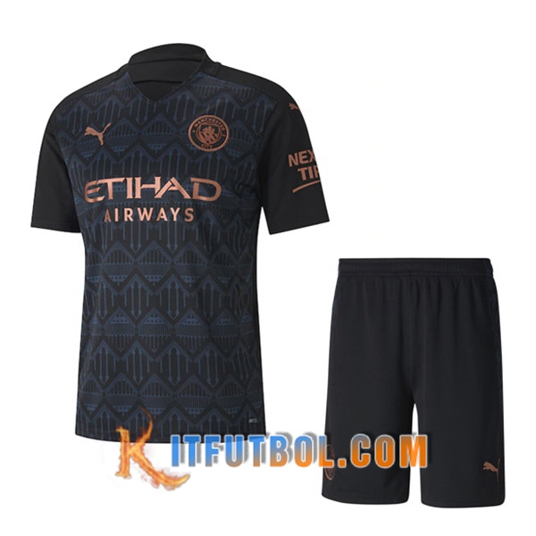 Traje Camisetas Futbol Manchester City Segunda + Cortos 20/21