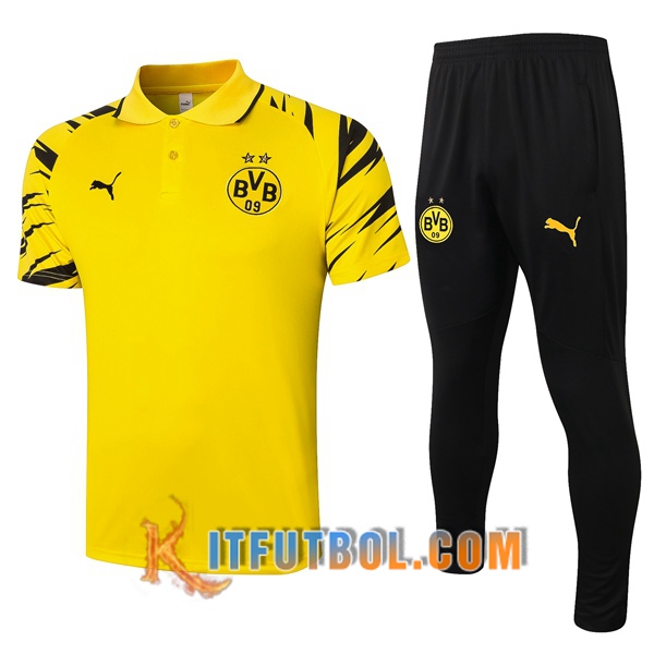Nueva Polo Futbol Dortmund BVB + Pantalones Amarillo 20/21