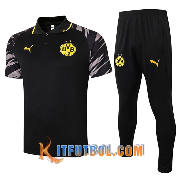Nueva Polo Futbol Dortmund BVB + Pantalones Negro 20/21