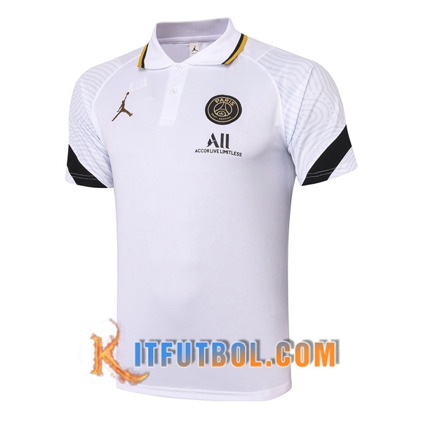 Nueva Polo Futbol Paris PSG Blanco 20/21