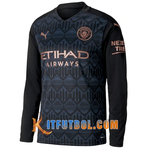 Camisetas Futbol Manchester City Segunda Manga larga 20/21