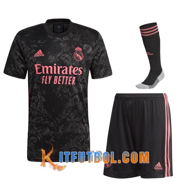 Traje Camisetas Futbol Real Madrid Tercera (Cortos+Calcetines) 20/21