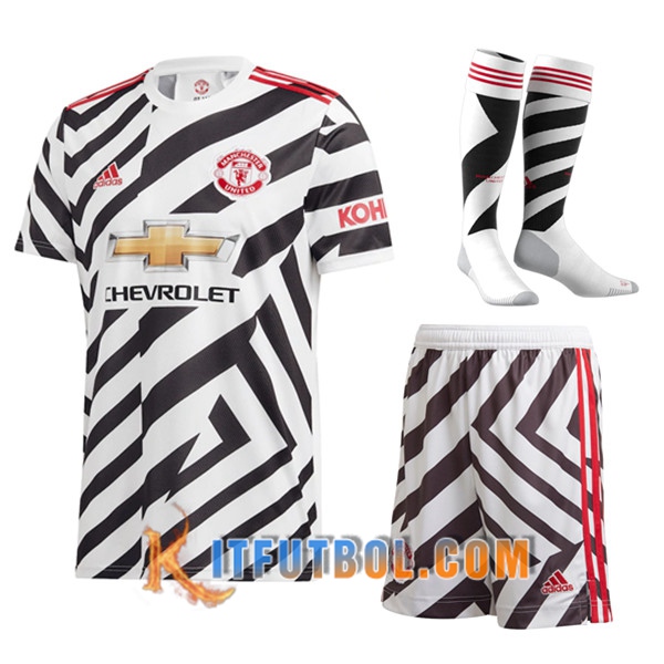 Traje Camisetas Futbol Manchester United Tercera (Cortos+Calcetines) 20/21