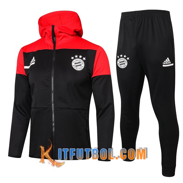Nueva Chandal Futbol - Chaqueta con capucha + Pantalones Bayern Munich Negro 20/21