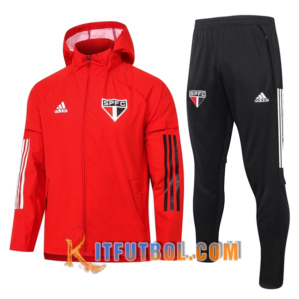Nueva Chandal Futbol - Rompevientos + Pantalones Sao Paulo FC Roja 20/21