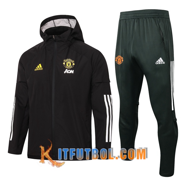Nueva Chandal Futbol - Rompevientos + Pantalones Manchester United Negro 20/21
