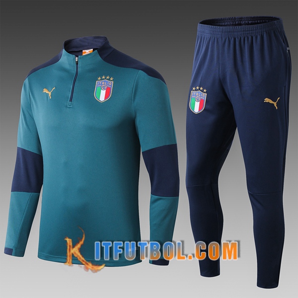 Nueva Chandal Futbol Italia Ninos Verde 20/21