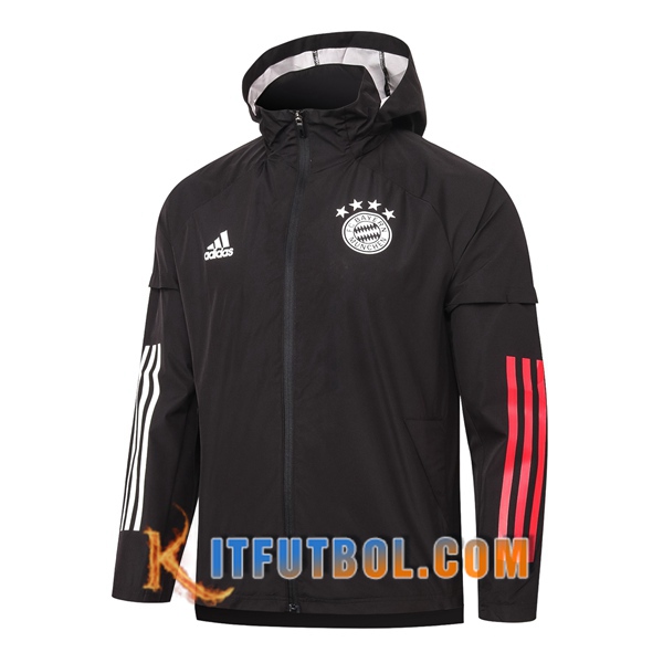 Nueva Chaqueta Futbol Rompevientos Bayern Munich Negro 20/21