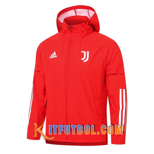 Nueva Chaqueta Futbol Rompevientos Juventus Roja 20/21