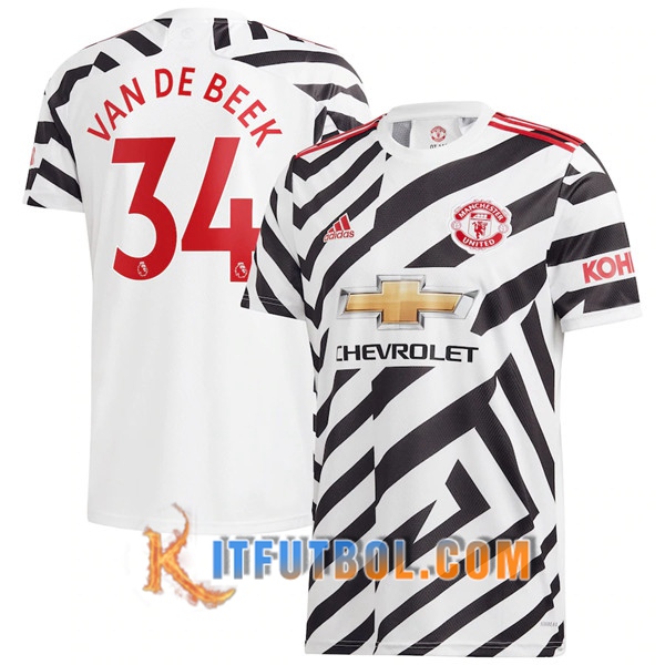 Camisetas Futbol Manchester United (BVan De Beek 34) Tercera 20/21