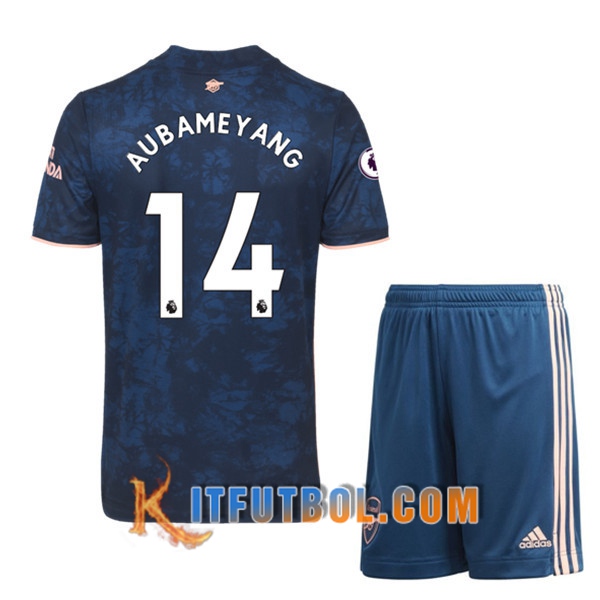 Camisetas Personalizadas Futbol Arsenal (Aubameyang 14) Ninos Tercera 20/21