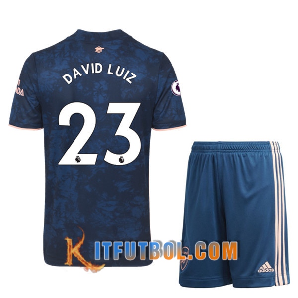 Camisetas Personalizadas Futbol Arsenal (David Luiz 23) Ninos Tercera 20/21