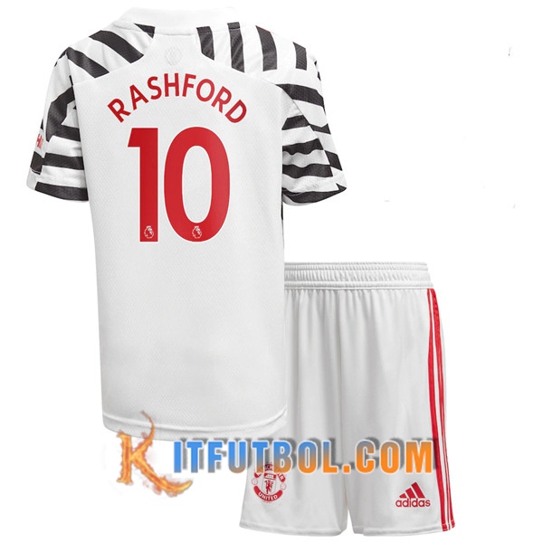 Camisetas Personalizadas Futbol Manchester United (Rashford 10) Ninos Tercera 20/21