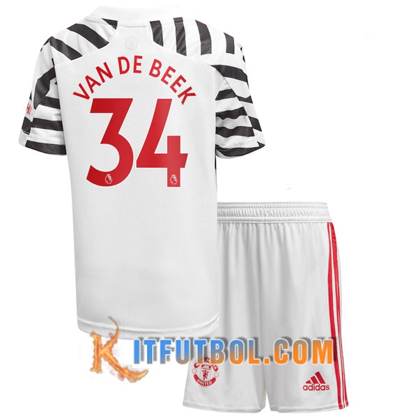 Camisetas Personalizadas Futbol Manchester United (BVan De Beek 34) Ninos Tercera 20/21