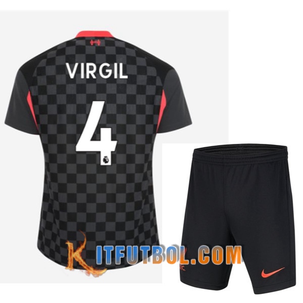 Camisetas Personalizadas Futbol FC Liverpool (VIRGIL 4) Ninos Tercera 20/21