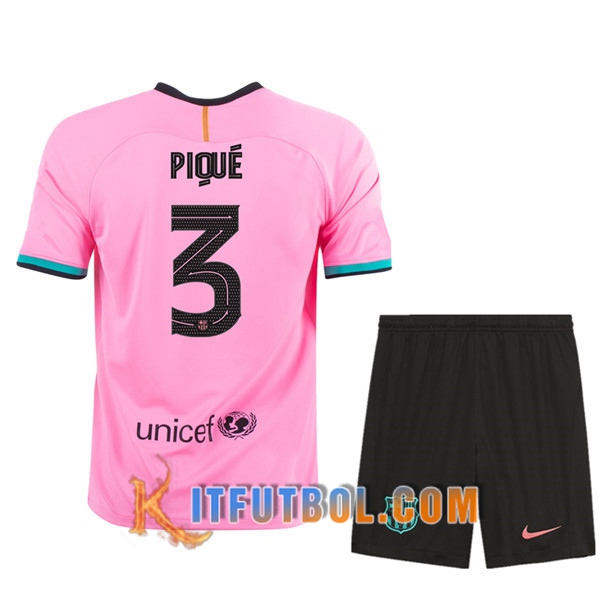 Camisetas Personalizadas Futbol FC Barcelona (PIQUÉ 3) Ninos Tercera 20/21