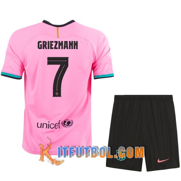Camisetas Personalizadas Futbol FC Barcelona (GRIEZMANN 7) Ninos Tercera 20/21