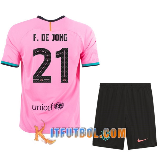 Camisetas Personalizadas Futbol FC Barcelona (F.DE JONG 21) Ninos Tercera 20/21
