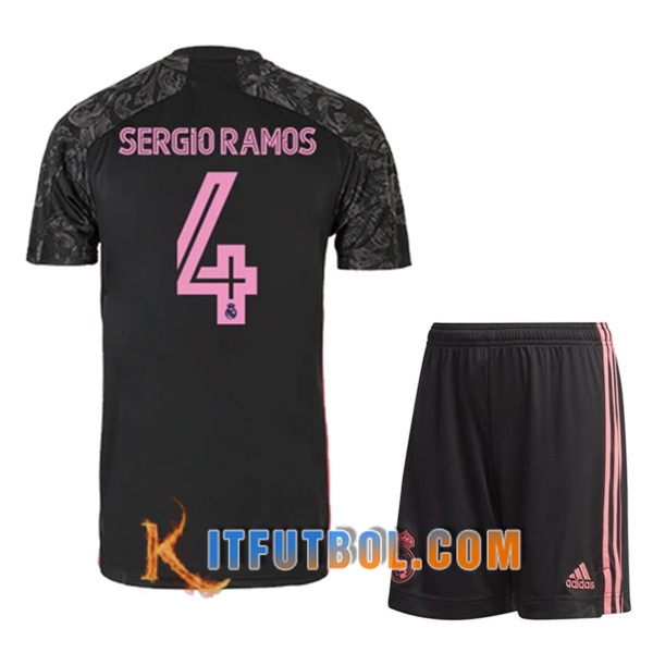 Camisetas Personalizadas Futbol Real Madrid (SERGIO RAMOS 4) Ninos Tercera 20/21