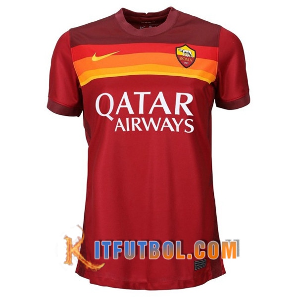 Camisetas Personalizadas Futbol AS Roma Mujer Primera 20/21