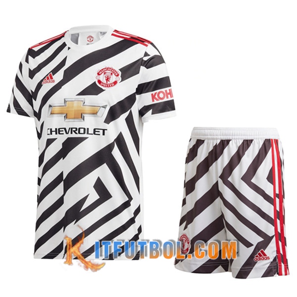 Traje Camisetas Futbol Manchester United Tercera + Cortos 20/21