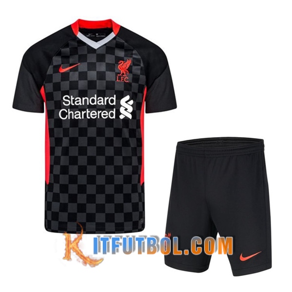 Traje Camisetas Futbol FC Liverpool Tercera + Cortos 20/21