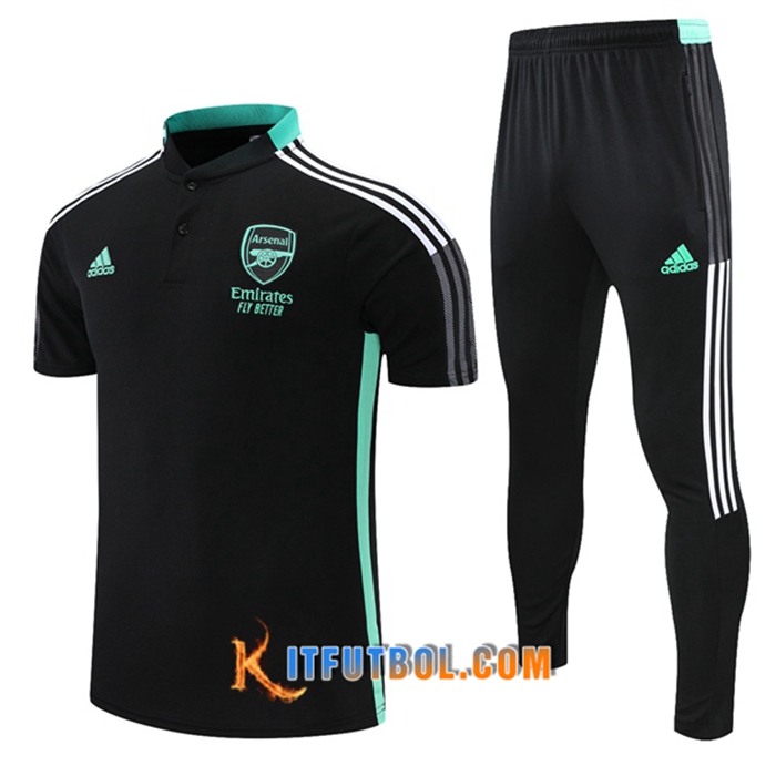 Camiseta Polo FC Arsenal + Pantalones Negro/Verde 2021/2022