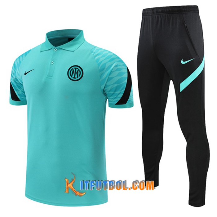 Camiseta Polo Inter Milan + Pantalones Verde/Negro 2021/2022